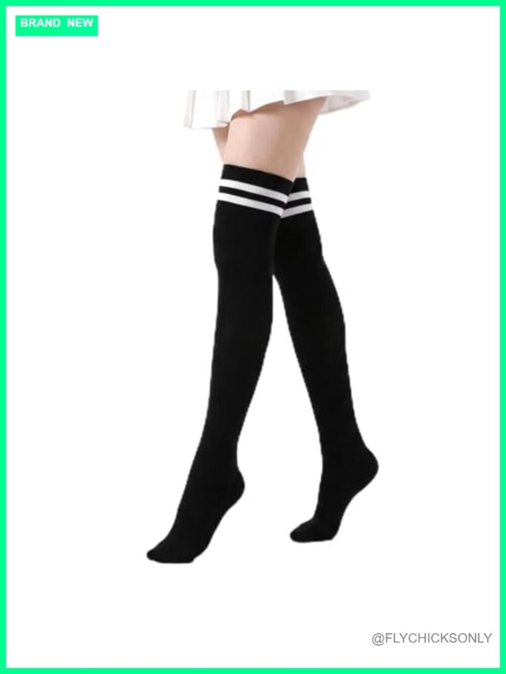 Striped Thigh High Socks Over Knee Cotton Polyester Soft Breathable for Women